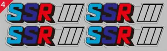 4 x автомобильный Стайлинг обода колеса автомобиля декоративные виниловые наклейки серии автомобильные аксессуары наклейки для SSR колеса - Название цвета: Style 4