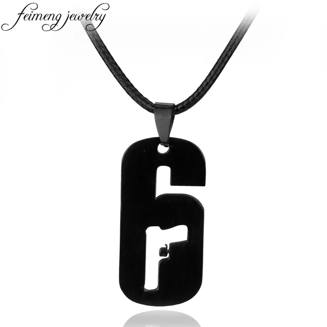 Feimeng Jewelry Game Tom Clancys Rainbow Six Siege Necklace 6 Logo