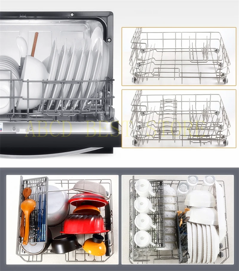 18 Установка или встроенный автоматический посудомоечная машина мини экономия воды и энергии стирка блюдо машина для чистки