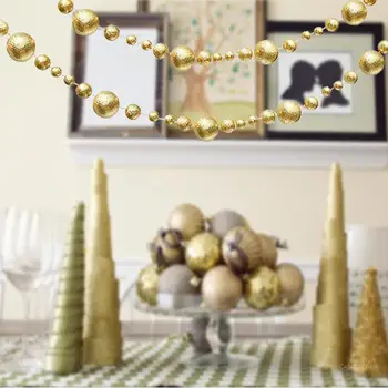 

Christmas Ball Garlands Wedding Glitter EVA Foam Ball String Hanging Birthday Party Shopping Mall Window Home Decoration Props