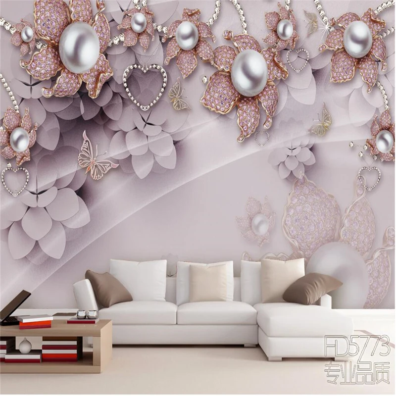 Beibehang пользовательские фото обои 3D Фреска изысканные роскошные ювелирные изделия Цветы установлен ТВ фон papel де parede обои