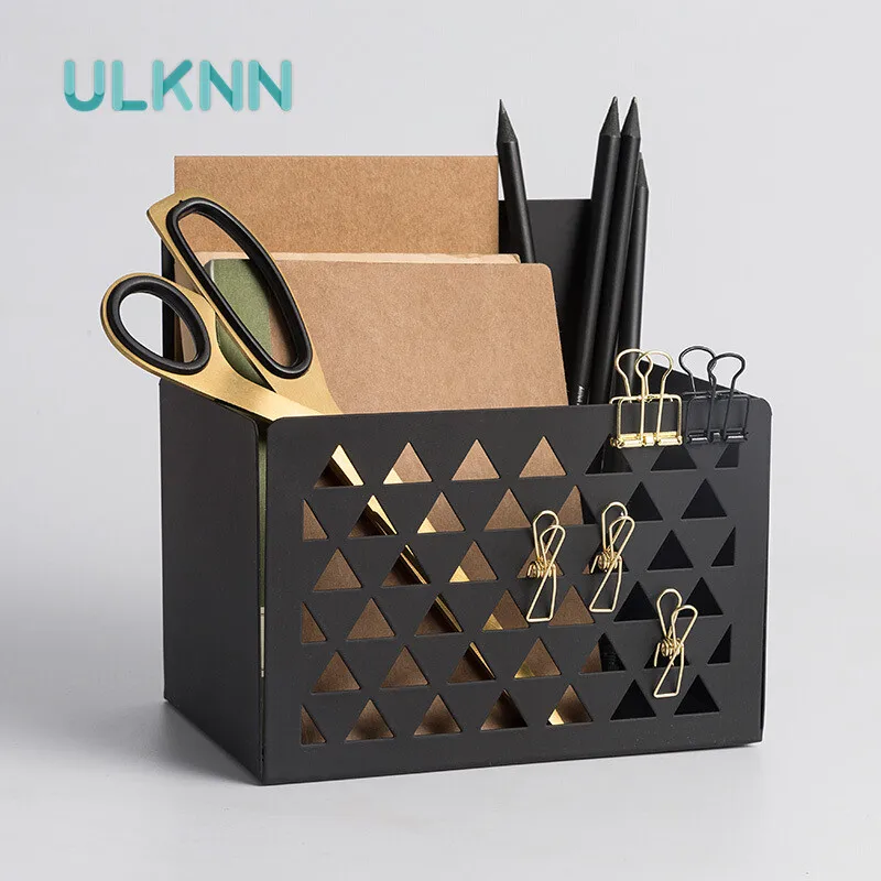 

Multi-Function Metal Storage Box for Stationary/Sundries Creative Office Desk Organizer Remote Controller Holder Table Decor