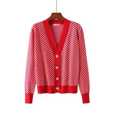 2019 New Spring Autumn Women Knitted Cardigan Fashion Elegant Outside Ladies Knitwear Coat Loose Long-Sleeved Female Tops Lj353