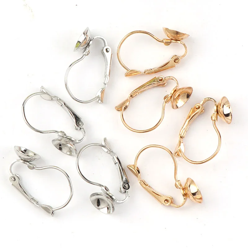 

13x20mm Metal Bowl Tone Ear Wire Oval French Lever Hook Earnuts Ear Plugging Back Stopper Setting DIY Earring Earstud Findings