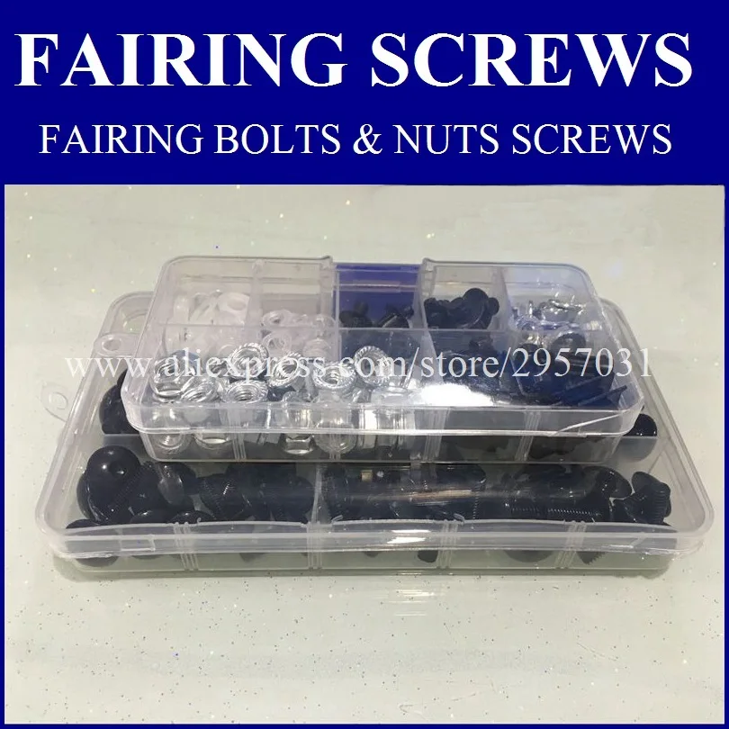 Black silver fairing bolts & nuts fairing screws kit fit for HONDA
