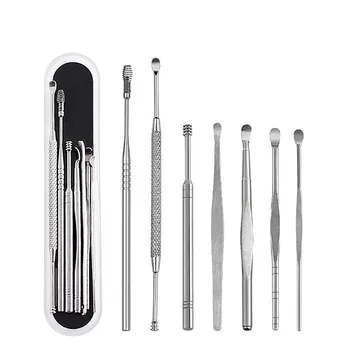 

7pcs/set Portable Stainless Steel Ear pick Cleaning Tools Ear Care Safety Dig Ear Cleaning Device Ears Spoon Lightweight Durable