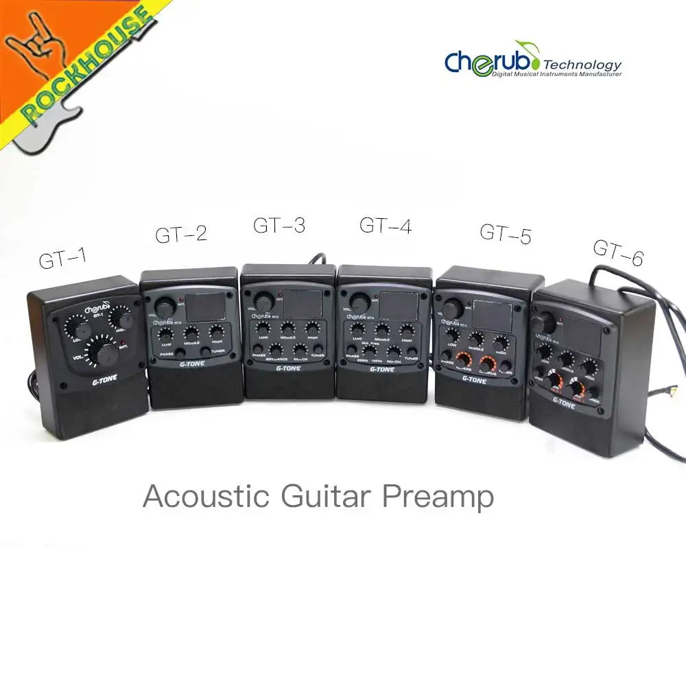 

NEW Cherub Folk guitar 4 Band EQ Acoutsic guitar Equalizer with built-in tuner Phaser mid-frequency notch effect free shipping