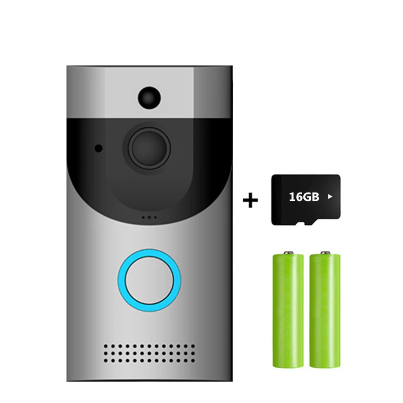 Anytek беспроводной WiFi видео дверной звонок камера IP Кольцо Дверной звонок двухстороннее аудио приложение управление iOS Android Питание от батареи - Цвет: Kit 2