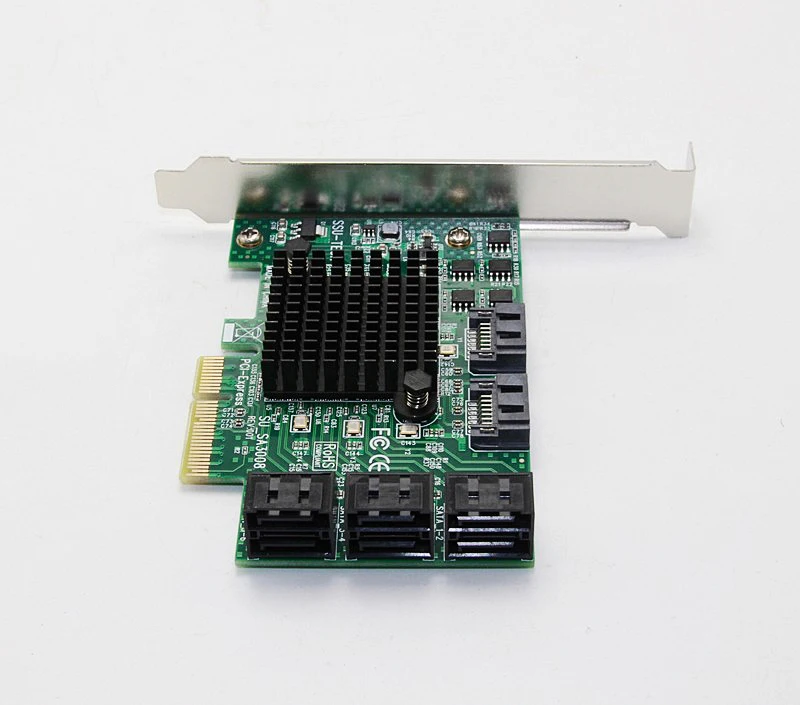 SATA карта PCI e Express для 3 0 III SSD PCIe 8 портов плата расширения адаптер Райзера с