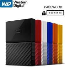 WD My Passport 1 ТБ 2 ТБ внешний жесткий диск USB 3,0 портативное шифрование жесткого диска HD Жесткий диск SATA для ноутбуков Windows Mac