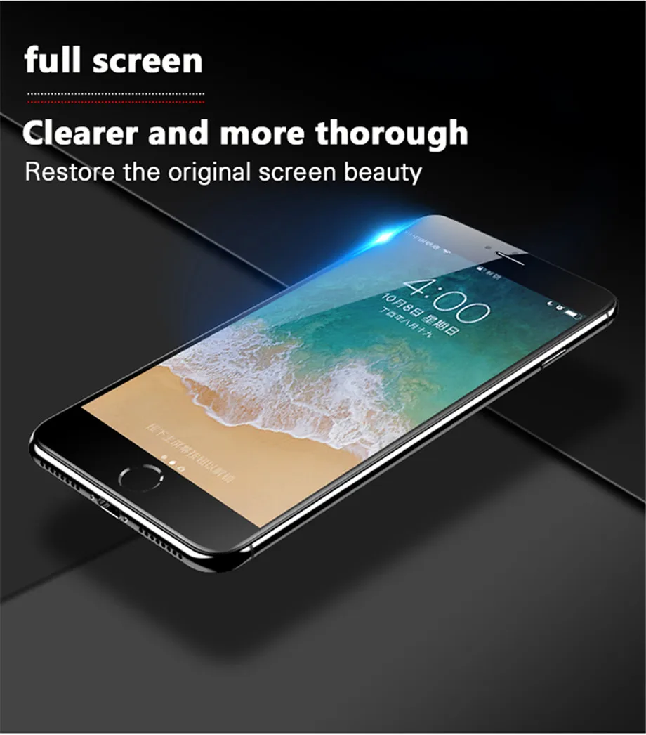 99D изогнутое полное покрытие экрана протектор Закаленное стекло для iPhone 6S 7 Plus защитное стекло на iPhone 6 7 8 Plus X 10 XR