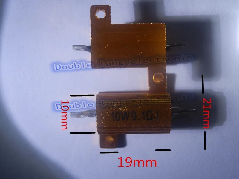 2 шт./лот 10 Вт золотистый Алюминиевый резистор 1R 2R 3R 4R 5R 6R 8R 10R 15R 50R 100R 220R 1 K ohm золотой алюминиевый корпус сопротивление