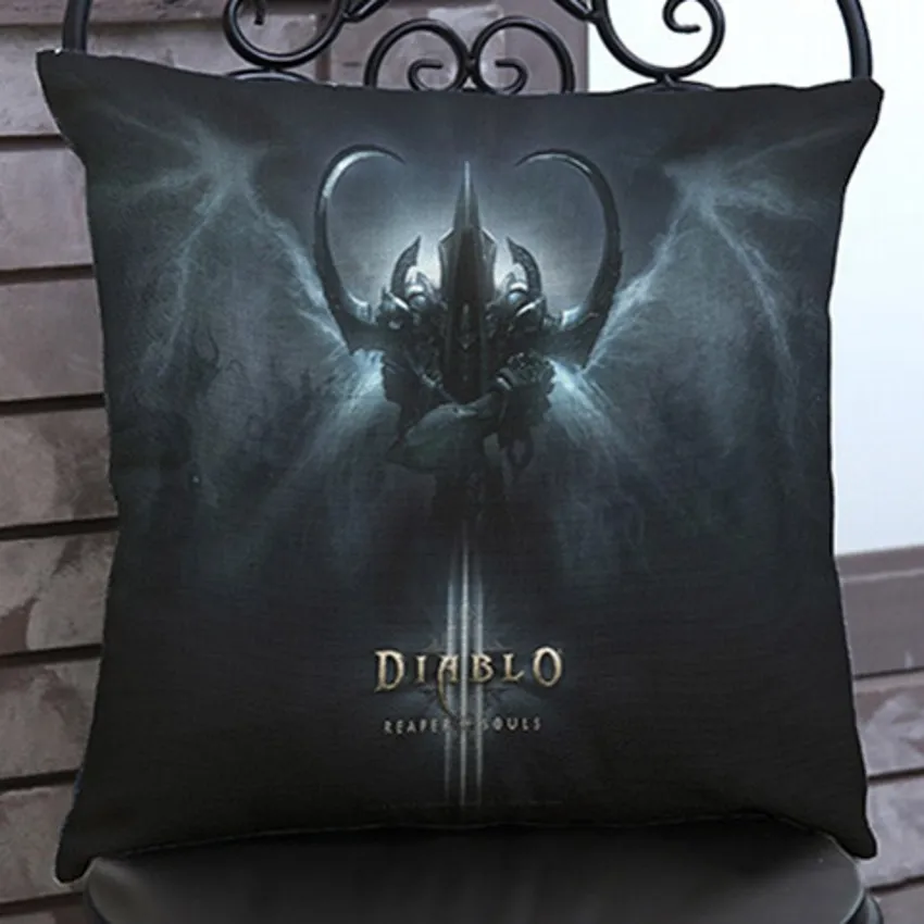 Игр Diablo 3D принтом для диванных подушек, наволочки для подушек из хлопка и льна с квадратным кресло подушка сиденья Наволочки наволочка с изображением автомобиля бойфренда подарок 18x18 дюйм(ов