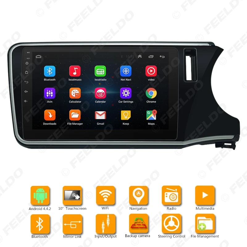 Discount FEELDO 10.2 inch Bigger HD Screen Android 6.0 Quad Core Car Media Player With GPS Navi Radio For For Honda City 2015-2017 #2680 15 Discount FEELDO 10.2 inch Bigger HD Screen Android 6.0 Quad Core Car Media Player With GPS Navi Radio For For Honda City 2015-2017 #2680 15