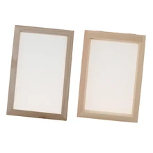 2 piezas de papel de madera Natural, molde de fabricación de papel, herramientas de marco de pantalla para Artes y papel de manualidades, manualidades de papel para manualidades