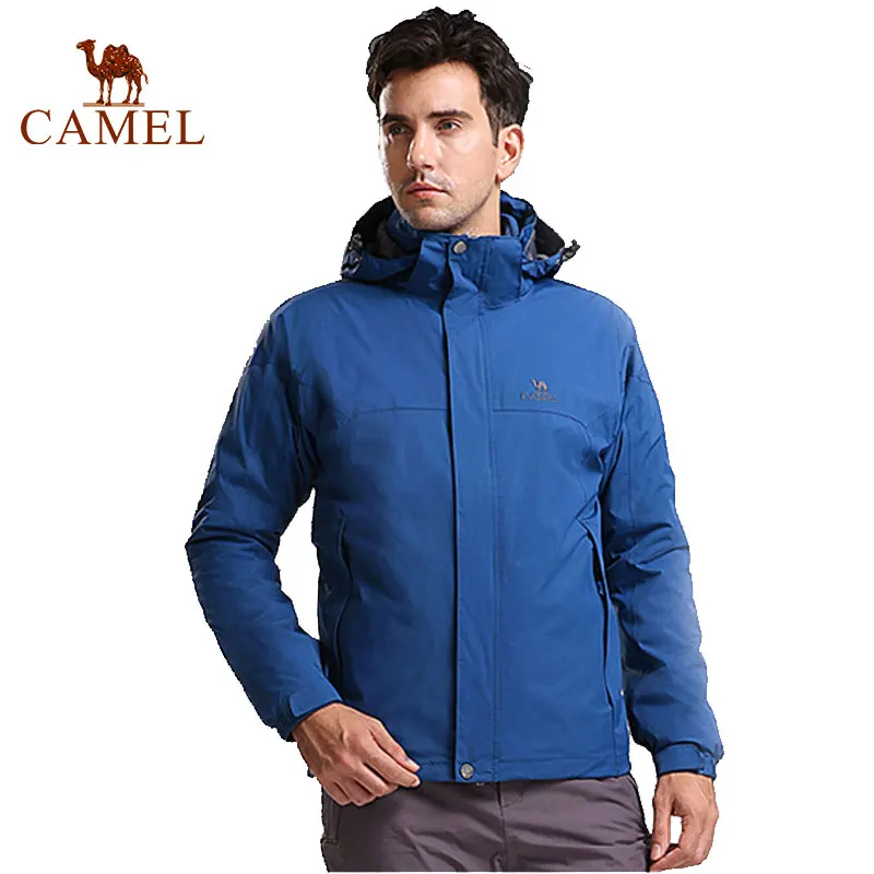 

CAMEL Men's Winter Inner Fleece 3 in 1 Jackets Waterproof Warm Outdoor Sports Hiking Skiing Trekking Male Coat