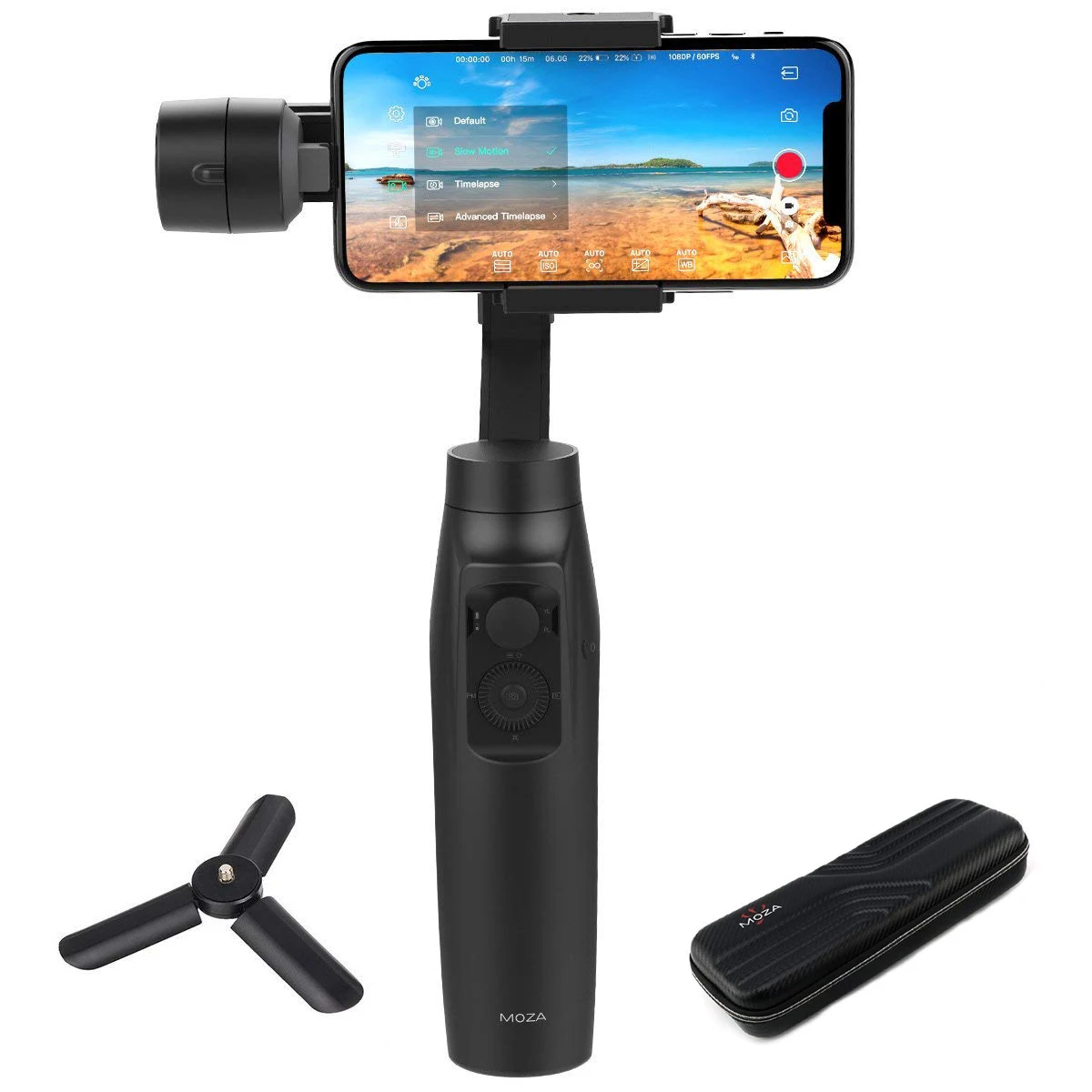 

MOZA Mini Mi Mini-Mi 3-Axis Handheld Gimbal Stabilizer for iPhone X,Xs,Xs Max,Xr,8,8 Plus ,7,7Plus 6,6Plus ,6s,6s Plus