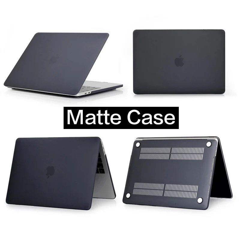 Новинка! чехол для ноутбука с 3D принтом для MacBook Pro retina Air 11,6 12 13 15 дюймов, для mac book 13,3 15,4 A1708 A1707 с сенсорной панелью - Цвет: black-matte