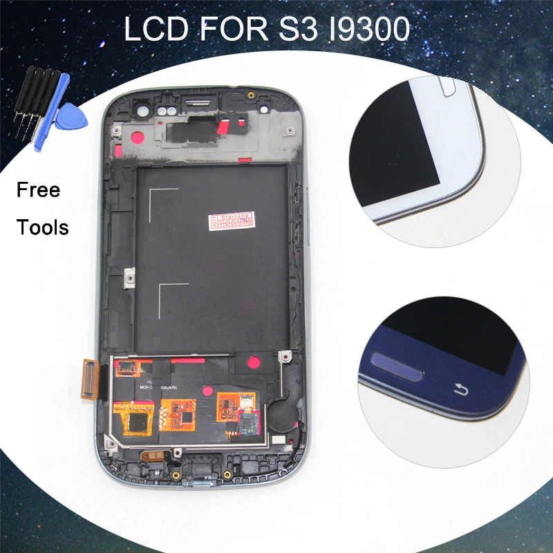 4 8 ''LCD совместимый для Samsung Galaxy S3 LCD дисплей GT-i9300 i9300 сенсорный экран с рамкой