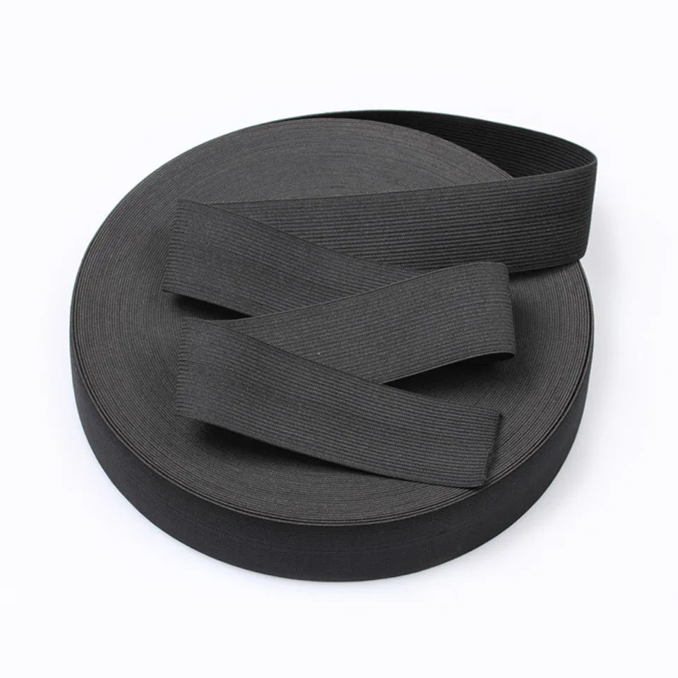 Cena 40 metrów opaski elastyczne na ubrania w pasie biała czarna elastyczna 4cm wstążka akcesoria do szycia 15 20 25 30 35 40 45 50 60mm