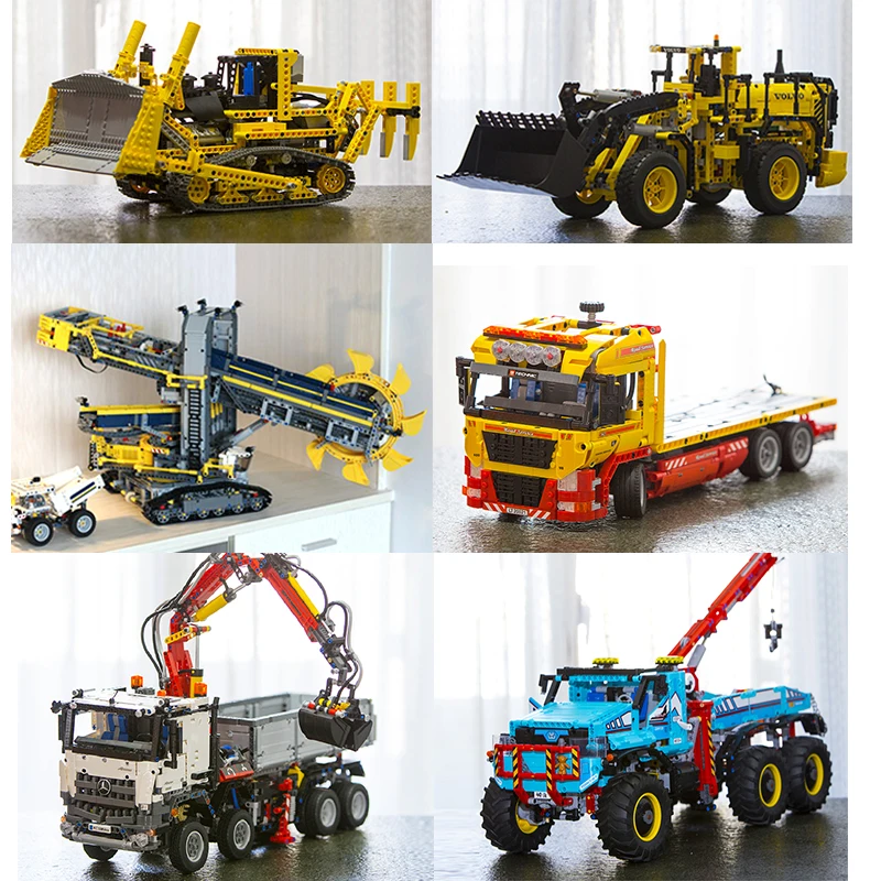 Technic 20004 20005 20006 20007 20008 20009 20010 20013 20015 20021 20056 20076 строительные блоки кирпичи Грузовики