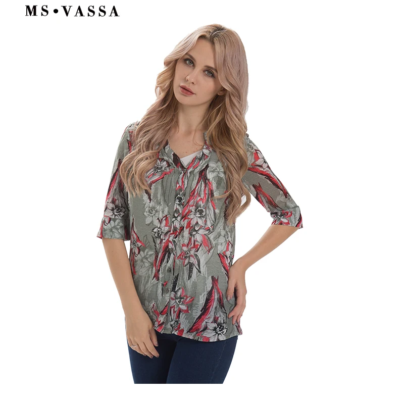 Aliexpress.com : Buy MS VASSA Clearance Sale Women T shirt 2017 Summer Spring chiffon Tees 