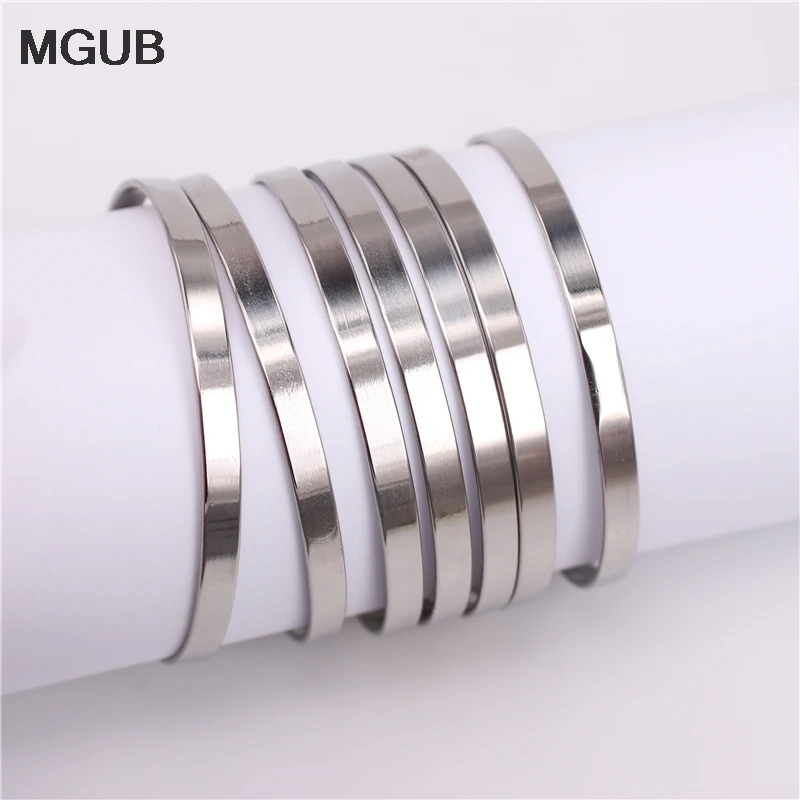 MGUB диаметр 70 мм 5 мм ширина 7 шт. браслет из нержавеющей стали для мужчин и женщин яркий подходит для ношения Оригинальное изображение LH511