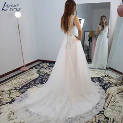SHJ120 Vestido De Noiva 2019 трапециевидная Роскошная свадебная одежда с v-образным вырезом кружевные платья свадебные Реальные образцы халат De Mariee