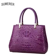 Сумка из натуральной кожи новая сумка кожаная платиновая упаковка Высококачественная крокодиловая сумка через плечо сумка-мессенджер