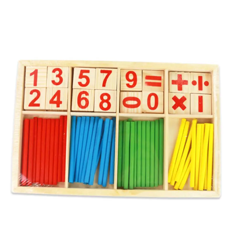 

Children's Early Education Digital Film Computing Toy Counts Great Kindergarten Pupils Wooden Puzzle Learning Toys Count Sticks