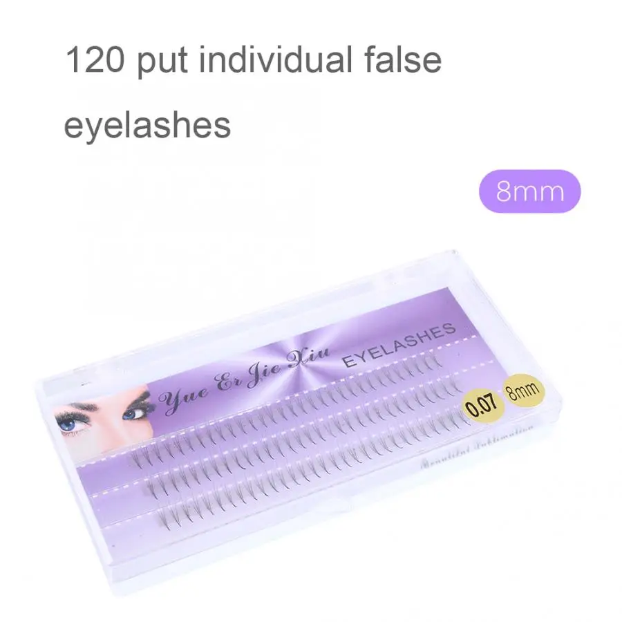 

Clearance False Eyelashes Natural 8mm 105 bundles/Set Individual False Eyelashes Natural C Curl Black Silk Eye Lash Extension