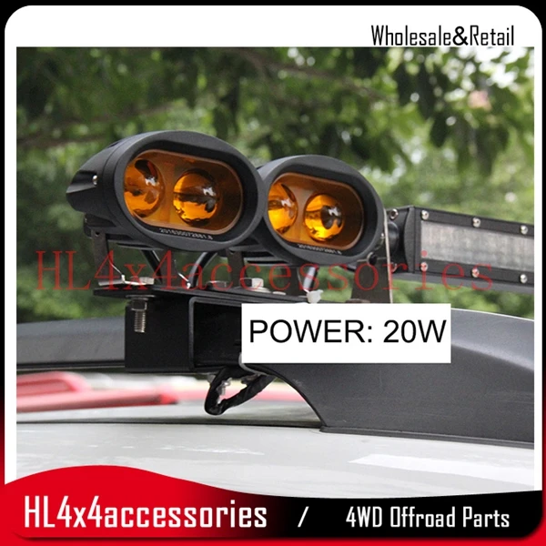 Car Spot Light 4D 20W for Driving Truck SUV Off Road Car Spot Light 12V