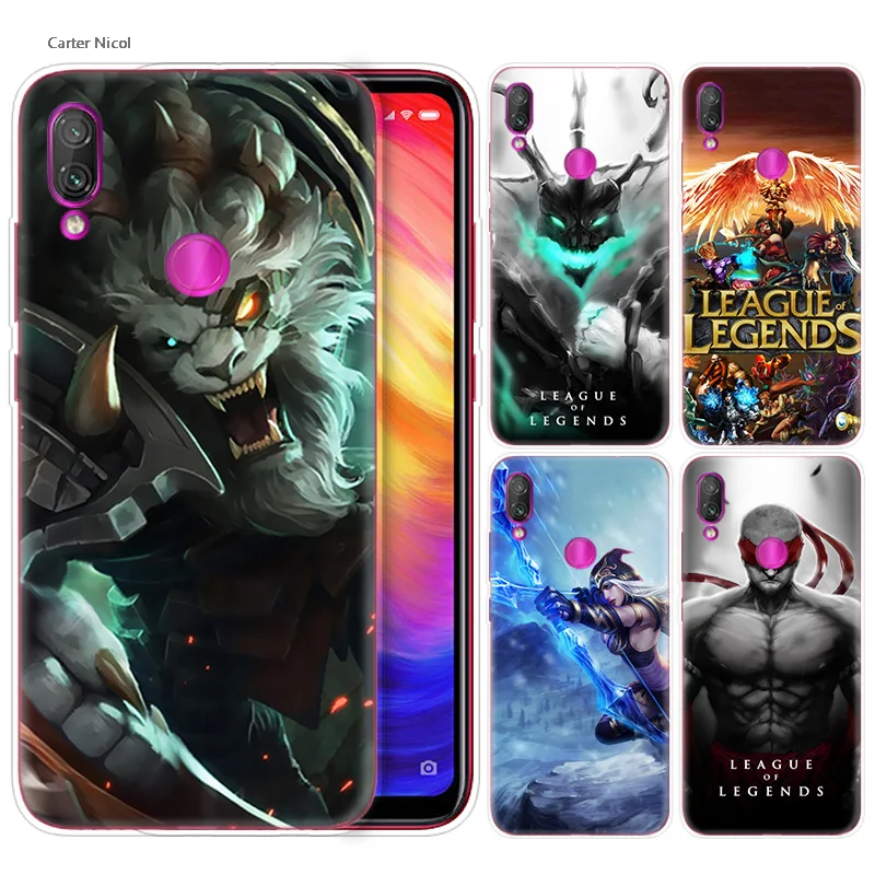 

Silicone Case for Xiaomi Redmi Note 7 6 5 Plus Mi A2 8 Lite Pro Prime Play Phone Cases Cover lol League of Legends