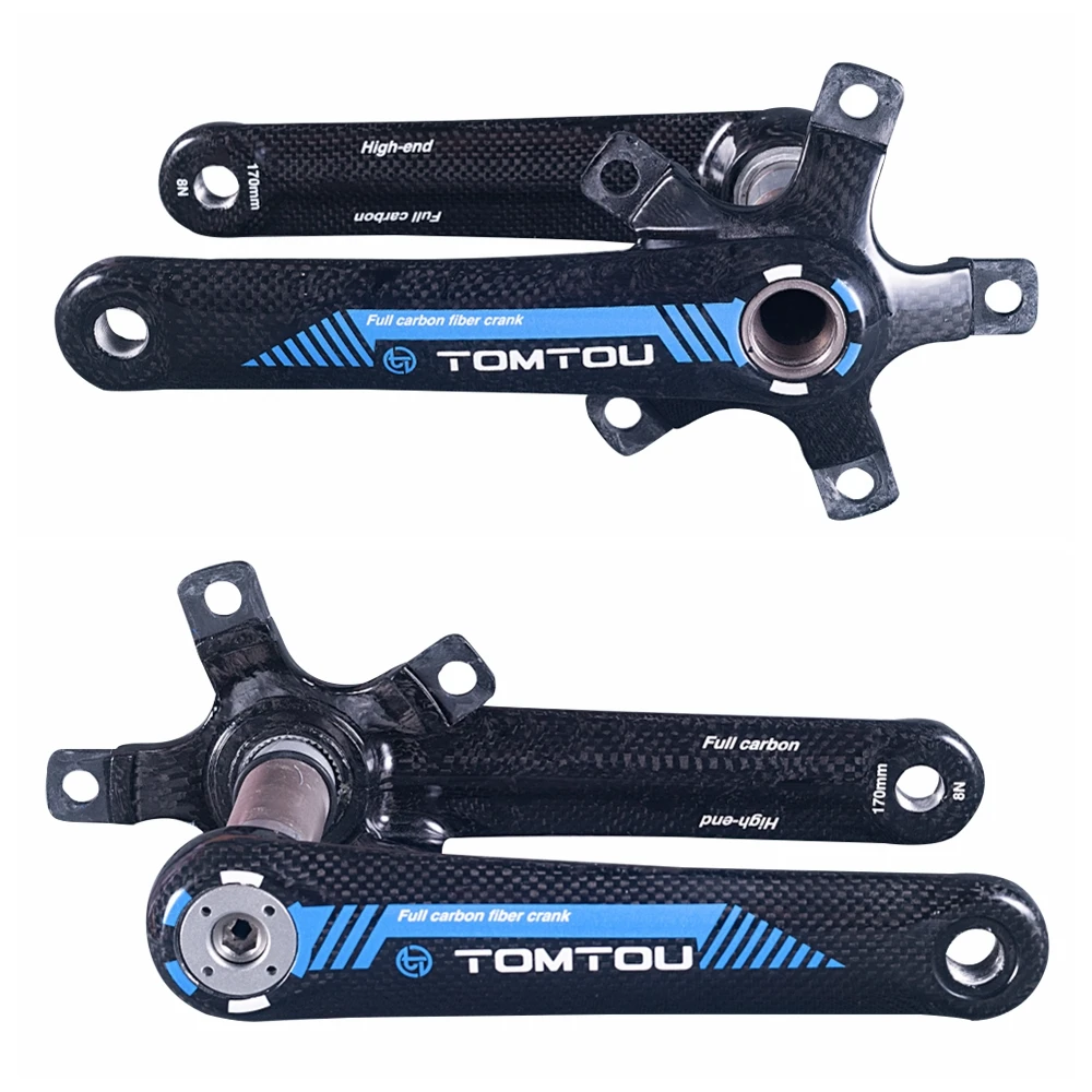 Из карбонового волокна от tomtou велосипед Crank дорожный Crankset 5 коготь BCD 110/130 мм длина