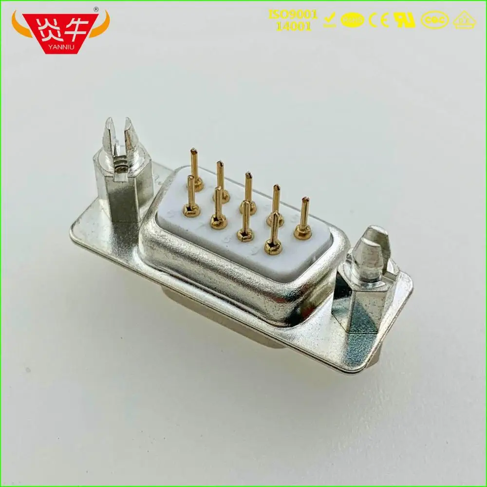 DP 9P с фланцем REVETS RS232 гнездом 9PIN PCB разъем D SUB серии женский позолоченный 3Au