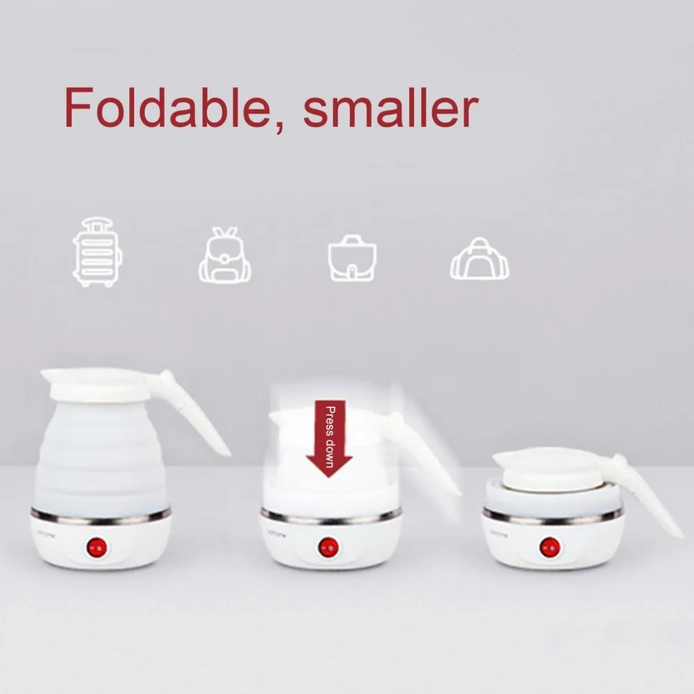 

0.6L Compact Size Home Electric Kettle Durable Silicone Foldable 850W Portable Travel Camping Water Boiler Electric Appliances