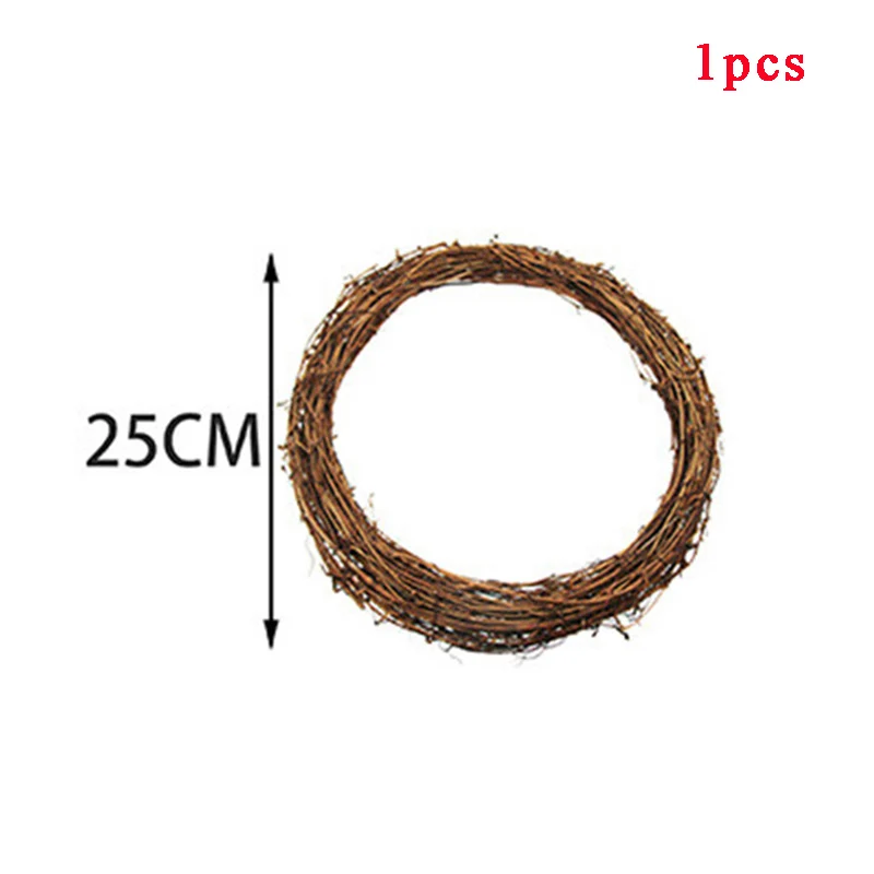 Украшение для свадьбы, пасхальный декор, ротанговый венок, гирлянда, подвесной декор для двери, пасхальные яйца, пасхальные украшения для дома - Цвет: 1pcs 25CM