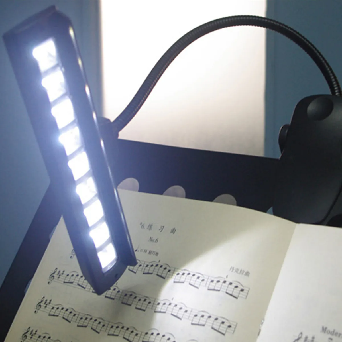 9 светодиодный s свет стол зажим клип на светодиодный Reading Light Гибкая ночники Портативный Батарея Перезаряжаемые книга Таблица Стол Lights