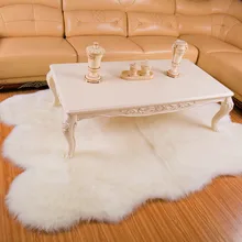 Большой коврик из овчины, белый меховой ковер для гостиной, спальни, ковры из искусственного меха, подушка для сиденья, меховая простая пушистая мягкая область, ковер