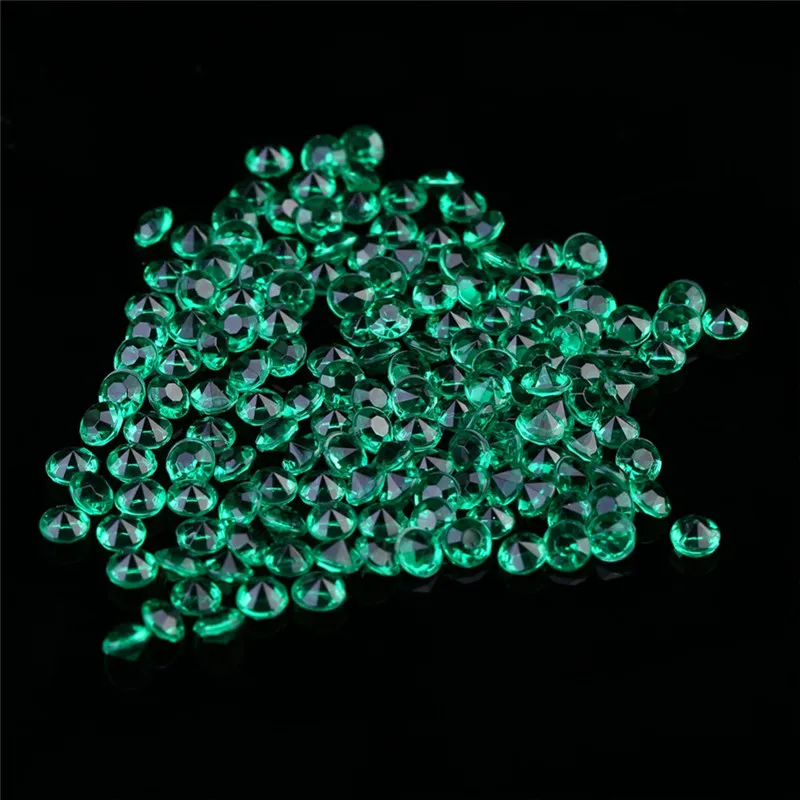 1000 шт./пакет Хрустальные акриловые бусины алмазные конфетти настольные кристаллы центральный DIY украшения для свадебной вечеринки праздничные принадлежности - Цвет: Light Green