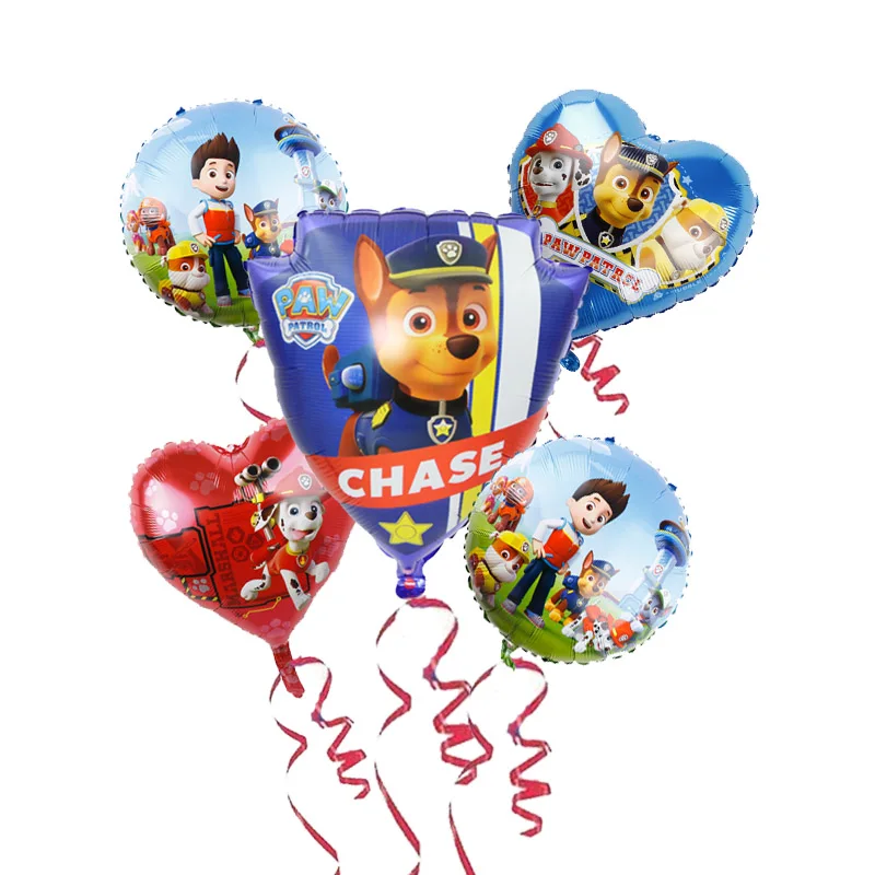 

Paw Patrol Foil Balloons group 18inch Hot Cartoon Dog Handheld Globos Birthday Party Decorations Kids Toys Chase Marshall Baloon