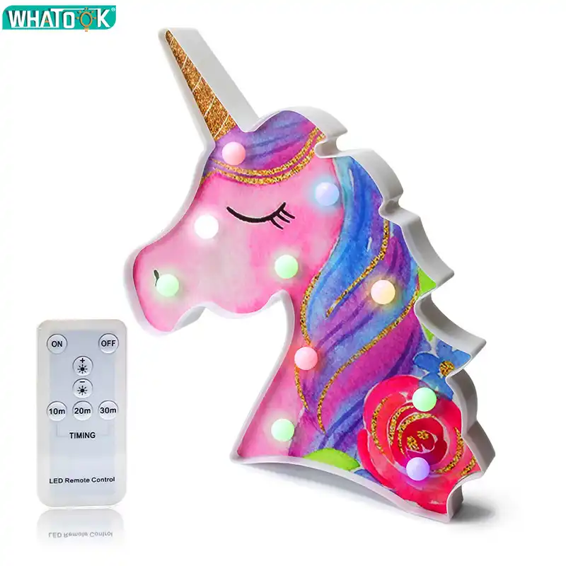 navidad luces led de mesa unicornio luz