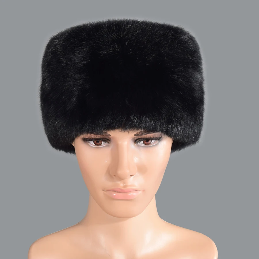 Русская шапка для мужчин, новинка, мужская шапка из кроличьего меха, зимняя шапка с ушками, теплая, утолщенная, модная, для взрослых