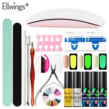 Ellwings 16 шт./компл. Светодиодный УФ-лампа для флуоресценции светящийся Гель-лак светится в темноте Гель-лак для ногтей наборы для вышивки