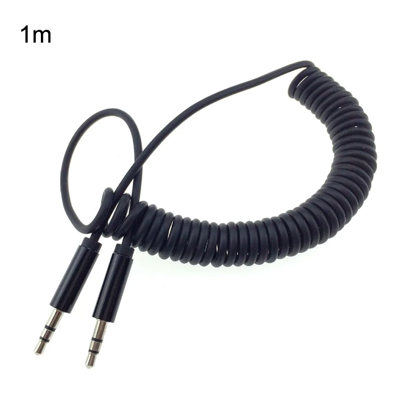 

Black 3.5mm to 3.5mm Male to Male Aux Cable in Car Flexible Stereo Audio Cable Line for Mobile Phones MP3 MP4 Speaker
