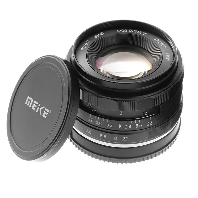 50mm F2 Large Aperture Manual Focus MF Fixed Lens for Nikon 1 J5 J4 S2