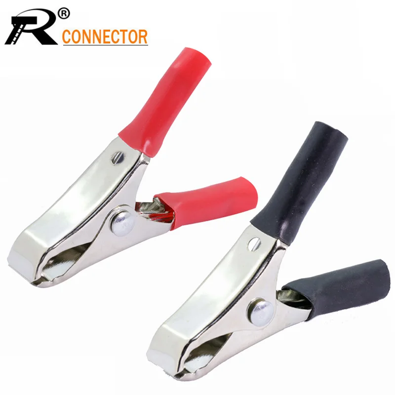 

20pcs/lot 50mm Metal Alligator Clips Testing Probe Clamp Cable Wire Connector with Plastic Handle