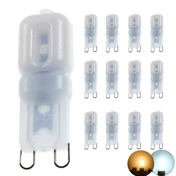 

12 Pcs/lot G9 LED 220V 2.5W Corn Bulb 360 degrees SMD2835 G9 bulbs High Quality Chandelier Light Replace 20W Halogen Lamp