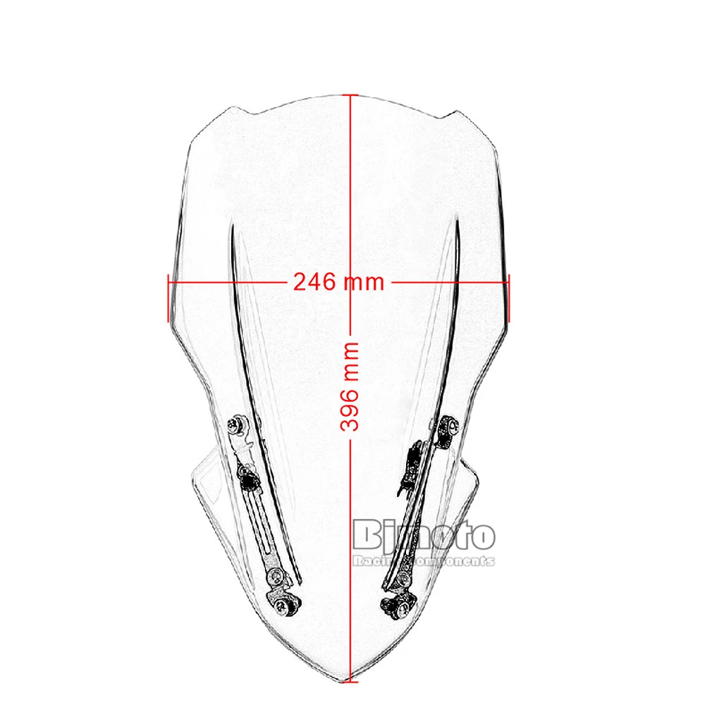 Bjmoto для Kawasaki Z900 Z 900 аксессуары для мотоциклов ветровое стекло с кронштейном Голый спорт ветровое стекло