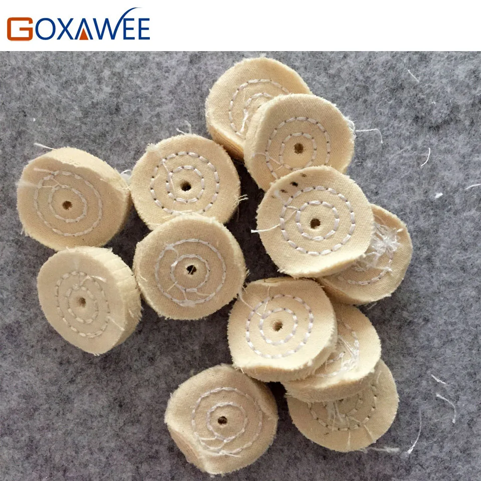 GOXAWEE 100pcs White Buffing Wheels For Bench Grinder